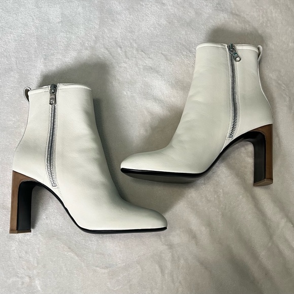 NIB: RAG & BONE Leather Ellis Boot/Booties in Ivory White, Size 6.5 (36.5 EU) - Picture 14 of 15